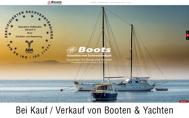 Bootsverkauf oder Kauf einer Yacht! Mit einem Gutachten fahren Sie besser.